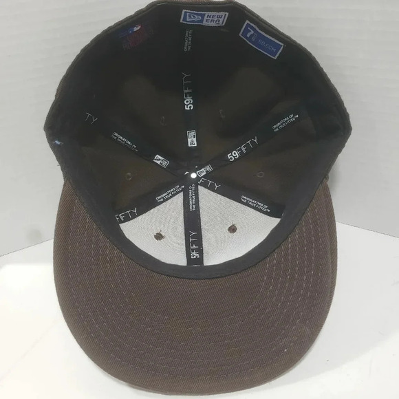 New York Yankees,New Era 59 Fifty Brown/Blue Mens Fitted Ball Cap.7 5/8 60.6 cm. - Picture 5 of 5